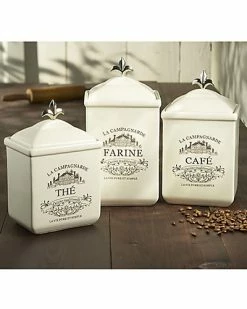 Jay Imports Set Of 3 Canisters Home