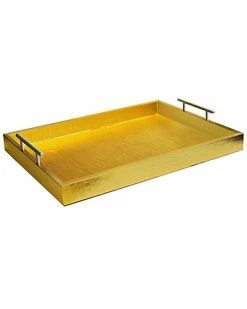 Jay Imports Jay Import 19in Gold Alligator Tray Home