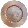 Jay Imports Rose Gold Glass Charger Plate Home