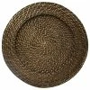 Jay Imports Set Of 4 Brown Rattan Round Chargers Home