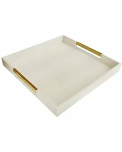 Jay Imports Champagne Tray With Gold Handles Home