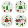 Jay Imports Set Of 4 Holiday Plates Home