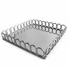 Jay Imports Looped Square Silver 15in Tray Home
