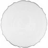 ChargeIt! By Jay Imports Alabaster Scallop White W/Silver Rim Home
