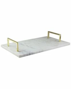 Jay Imports Jay Import Marble White Tray Home