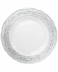 Jay Imports Jay Import Arizona Silver/Clear Charger Plate Home