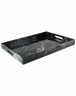 Jay Imports Jay Import Marble Swirl Rectangular Tray Home