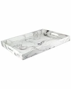 Jay Imports Jay Import Marble Swirl Rectangular Tray Home