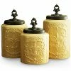 Jay Imports American Atelier Cream Antique 3pc Canister Set Home