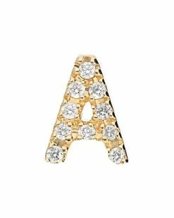 Nephora 14K 0.04 Ct. Tw. Diamond Single Initial Earring (A-Z) Women