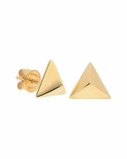 Nephora 14K Yellow Gold Pyramid Studs Women