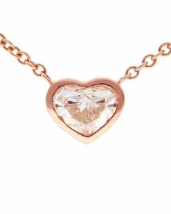 Nephora 14K Rose Gold 0.46 Ct. Tw. Diamond Heart Necklace Women