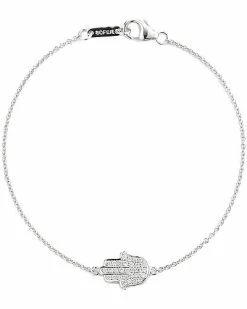 Nephora 14K 0.17 Ct. Tw. Diamond Hamsa Bracelet Women