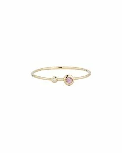 Nephora 14K Diamond & Pink Sapphires Ring Women