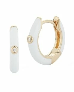 Nephora 14K Diamond Huggie Earrings Women