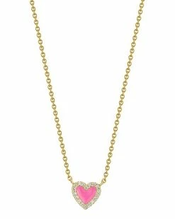 Nephora 14K Diamond Halo Necklace Women