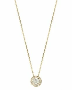 Nephora 14K 0.17 Ct. Tw. Diamond Halo Pendant Necklace Women