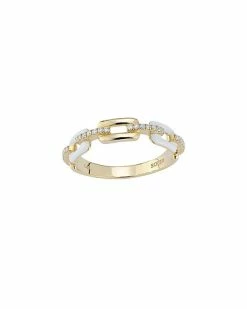 Nephora 14K 0.14 Ct. Tw. Diamond Link Ring Women