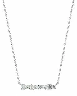 Nephora 14K 1.14 Ct. Tw. Diamond Mixed Shape Bar Necklace Women