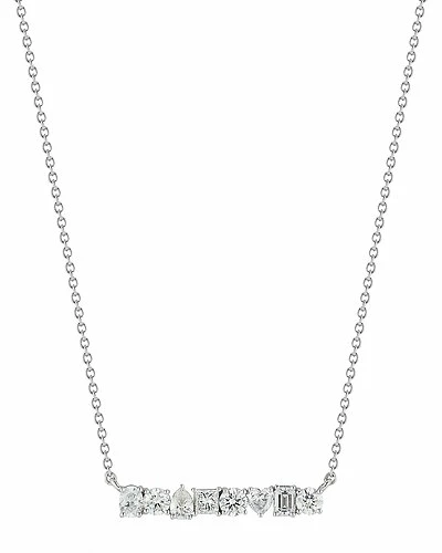 Nephora 14K 1.14 Ct. Tw. Diamond Mixed Shape Bar Necklace Women